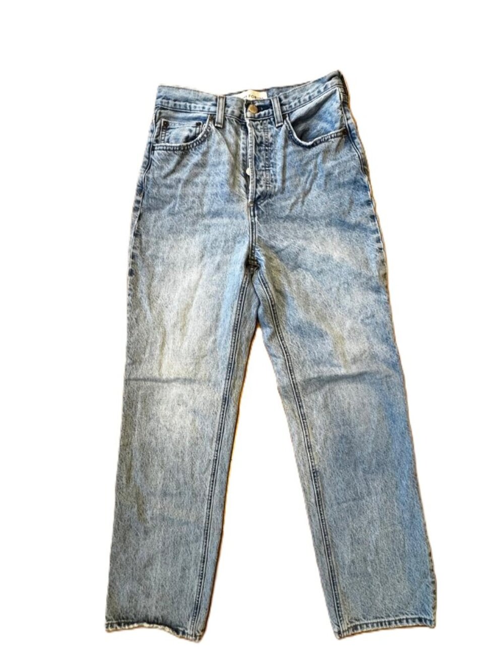 Aritzia Denim Forum Joni High Rise Loose Jeans Button Fly Baggy 29L Size 24